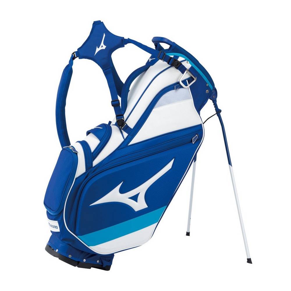 Mizuno Tour 14-Way Stand Férfi Táská Kék/Fehér KEY318579